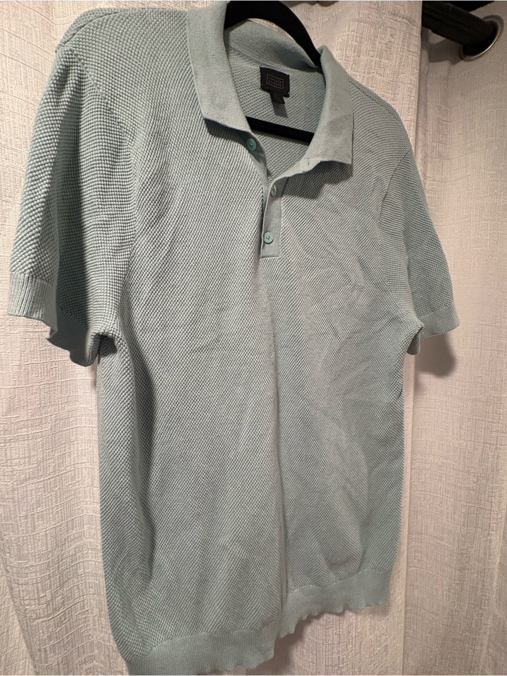 Men's Light Blue Polo Knit Shirt